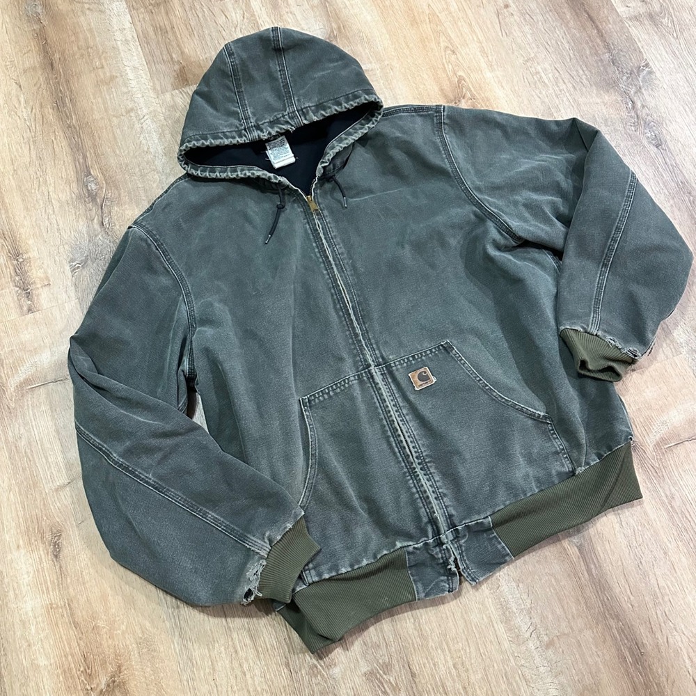 CARHARTT | Men's Heavyweight Vintage Y2K‎ Washed Distressed Workwear Jacket, 2XL